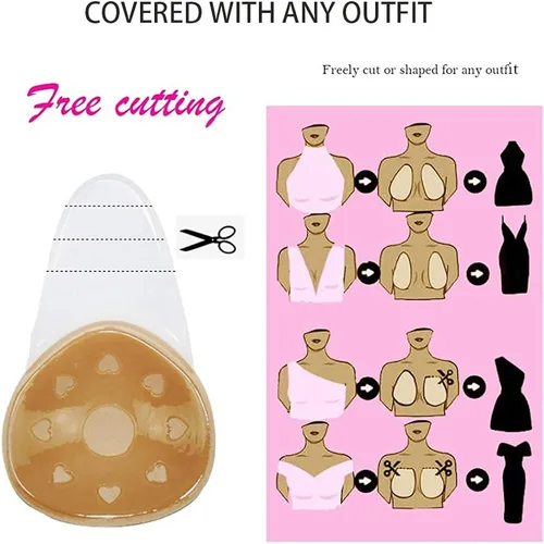 Vista 7 de Backless Strapless Invisible Sticky Bra Reusable Breast Lift Tape Nipple Covers boobytape for Breast Lift