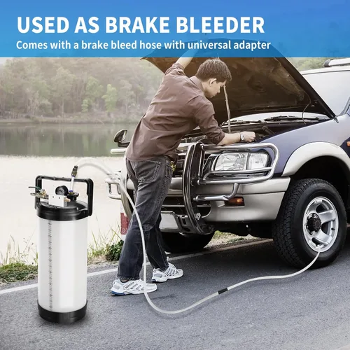 Vista 6 de 8L Extractor de Fluidos Aerodinámico, Bomba de Aceite con Manguera de Cambio de Aceite, Bomba Extractora de Aceite para Succión al Vacío de Aceite