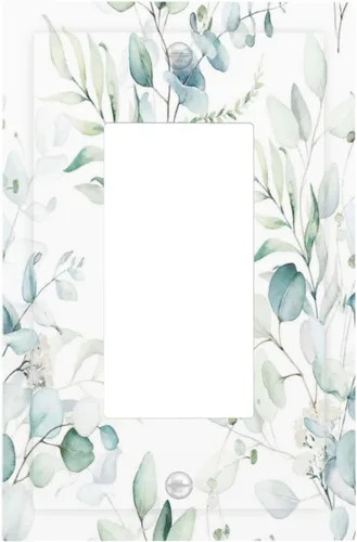 Vista 9 de Cubierta decorativa para interruptor, placa de interruptor de luz de 2 bandas, 1 placa de interruptor de luz dúplex de palanca, placas de pared GFCI