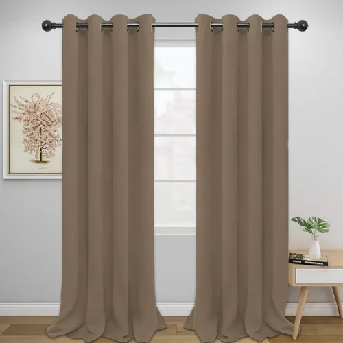 Vista 573 de Easy-Going - Cortinas opacas para dormitorio, aislamiento térmico sólido con ojales, cortinas de ventana para reducción de ruido, cortinas