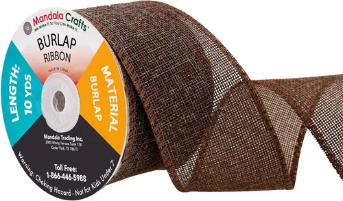 Vista 68 de Mandala Crafts Cinta de arpillera negra de 1 pulgada de ancho para manualidades, rollo de 20 yardas de cinta rústica de arpillera para coronas Negro