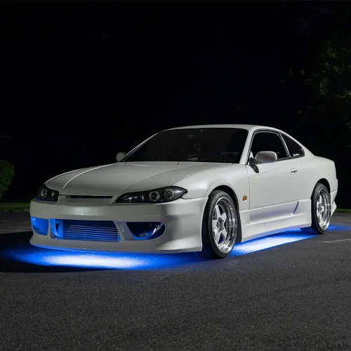 Vista 3 de LEDGlow kit de luces SMD LED para auto, para debajo de la carrocería, color azul
