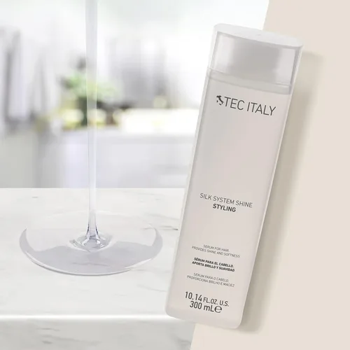 Vista 2 de Tec Italy Silk System Shine Serum Suero para el cabello, brillo y suavidad, controla el encrespamiento, evita las puntas abiertas, acabado