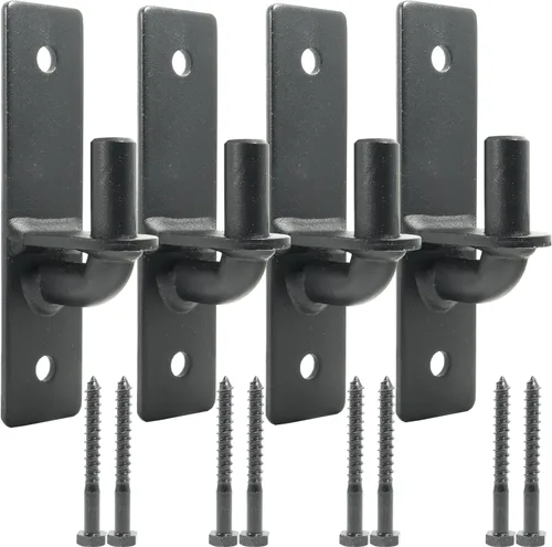 Vista 11 de Bisagra de puerta de montaje en pared, bisagras de puerta de valla resistentes, poste de cerca, bisagra de puerta de enlace de cadena. Paquete de 2