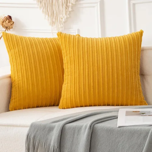 Vista 58 de UGASA - Juego de 2 fundas de almohada de terciopelo a rayas, funda decorativa para cojín con cremallera oculta para el hogar, sofá, dormitorio
