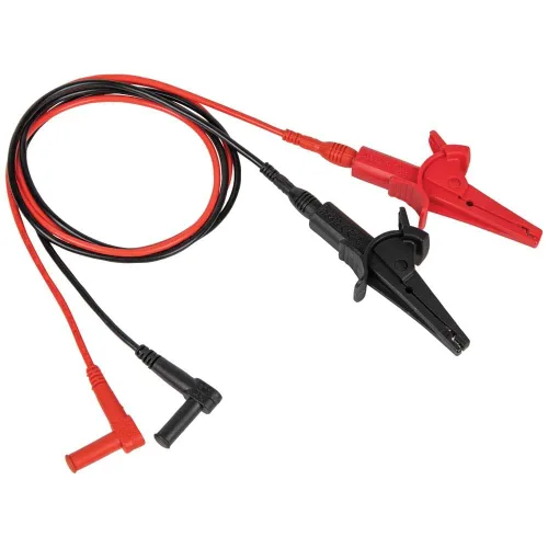 Vista 7 de Klein Tools Multímetro MM325, probador de voltaje CA/CC de 600 V de rango manual digital, prueba baterías y cables de prueba de clip de cocodrilo