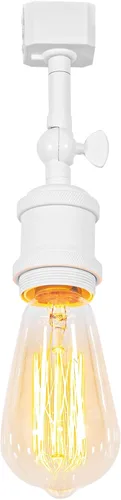 Vista 20 de Paquete de 1 unidad de diseño retro E26/E27 con base de título ajustable, ángulo de título rotado, sistema H, mini iluminación de cabeza de pista