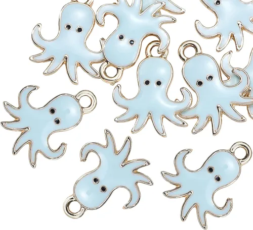 Vista 16 de DanLingJewelry Dijes de esmalte mini colgantes de esmalte para hacer joyas y bricolaje, Metal