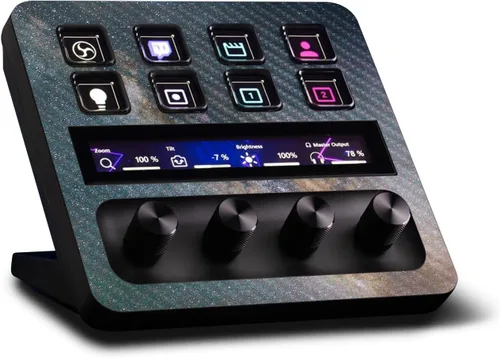 Vista 12 de MightySkins - Piel de fibra de carbono compatible con Elgato Stream Deck + madera gris Acabado de fibra de carbono texturizado protector