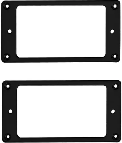 Vista 4 de Marco de repuesto para anillo de recogida Humbucker de metal, compatible con guitarras eléctricas LP SG (negro)
