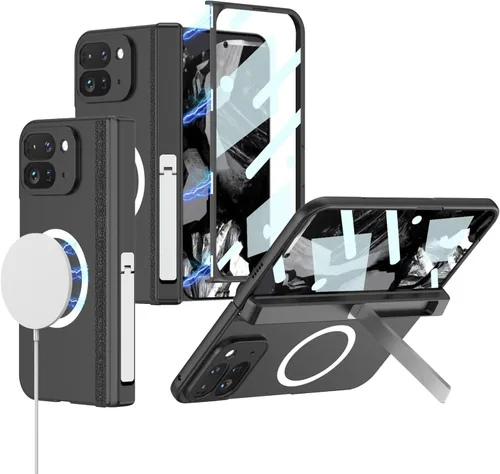 Vista 11 de Funda de teléfono para Samsung Galaxy Z Fold 3 5G con soporte para bolígrafo S y soporte de protección completa 360, protector de pantalla integrado