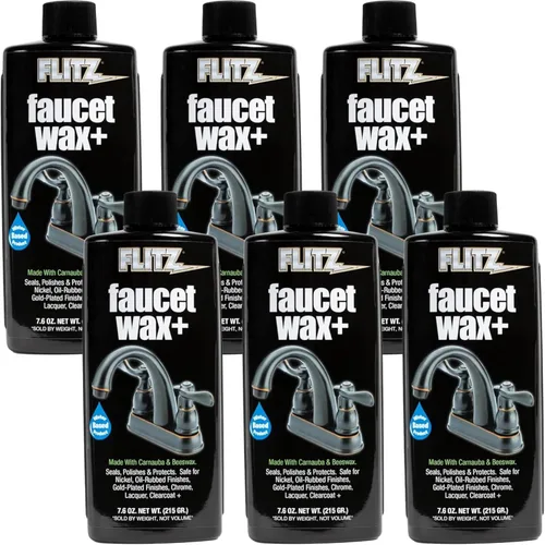 Vista 8 de Flitz Cera para llave de grifo Plus - Envase de 3.4oz de limpiador y abrillantador para grifos a base de agua fabricado en EE. UU. para manchas