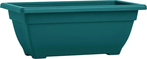 Vista 8 de Maceta rectangular de 16 pulgadas para interiores y exteriores, duradera, resistente a los rayos UV, caja de plástico de 2 galones para ventana, uso