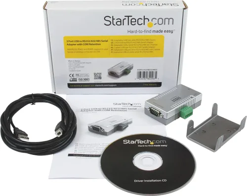 Vista 3 de STARTECH.COM Adaptador serie USB a RS232 RS422 RS485 de 2 puertos con retención COM