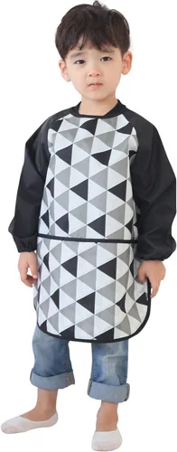 Vista 45 de Plie Kids Waterproof Art Smock – Long Sleeve Apron for Painting, Baking, Sensory Play (Ages 1–10)