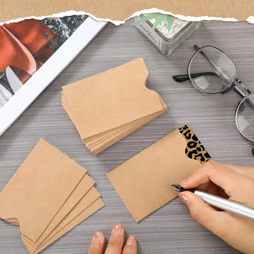 Vista 6 de Teling Paquete de 500 fundas para tarjetas de regalo de 2.4 x 3.5 pulgadas, sobres para tarjetas de débito para tarjetas de débito para oficina