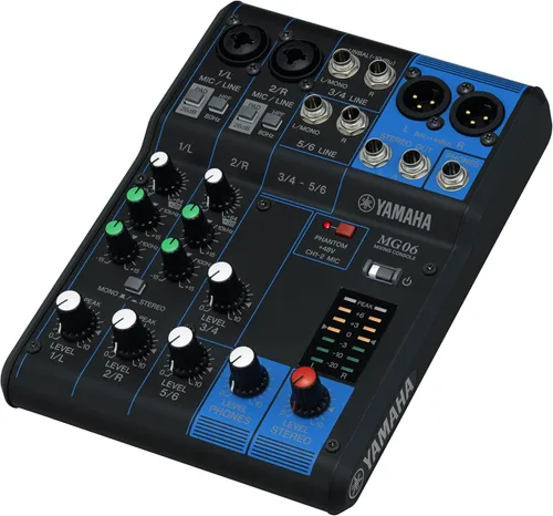 Vista 2 de Mezclador estéreo compacto de 6 entradas Yamaha MG06