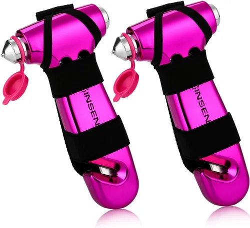 Vista 19 de SENSEN - Cortador de cinturón de seguridad para automóvil, herramienta de emergencia para romper vidrio, kit de escape de martillo de seguridad, 3