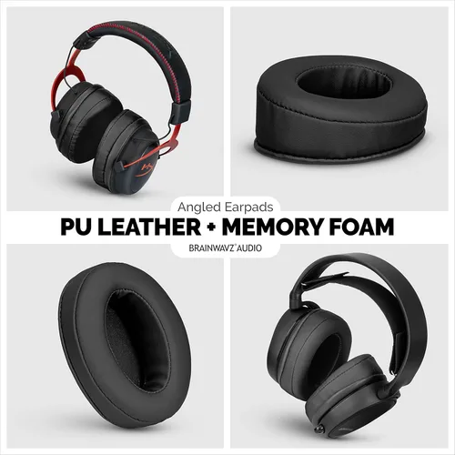 Vista 6 de Brainwavz almohadilla de espuma viscoelástica para oídos con ángulo–adecuado para muchos otros grandes sobre los audífonos–AKG, HifiMan, ATH