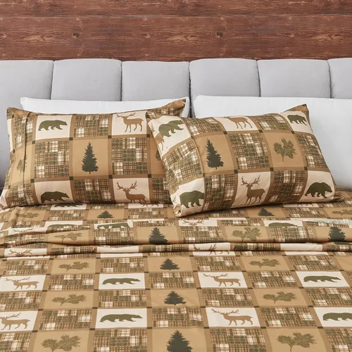 Vista 8 de Juego de sábanas de microfibra con rayas de 3 piezas tamaño individual - Sábanas y fundas de almohada de ropa de cama ultra suaves y cepilladas