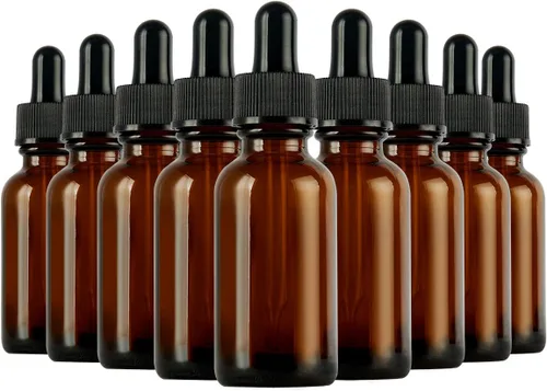 Vista 9 de Hoa Kinh - Botella cuentagotas para ojos, paquete de 24 botellas de vidrio transparente de 2 onzas de 2.0 fl oz, con cuentagotas de vidrio