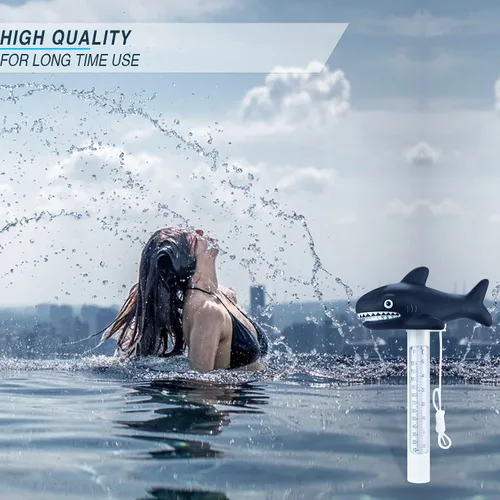Vista 7 de Termómetro flotante de 2 piezas para piscina con estanque de cuerda termómetro de temperatura del agua con lecturas precisas de temperatura