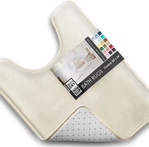 Vista 160 de Clara Clark tapete para baño, regadera o tina, de gomaespuma, negro, antiderrapante