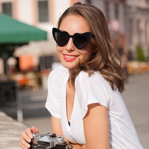 Vista 5 de Frienda 9 pares de lentes de sol en forma de corazón para mujer para despedida de soltera regalos de despedida de soltera