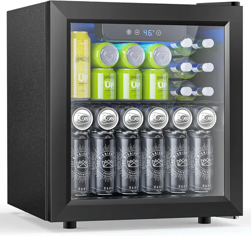 Vista 10 de Electactic - Refrigerador para bebidas de 24 latas, mini refrigerador de mostrador para refrescos, cerveza en lata, control de temperatura digital