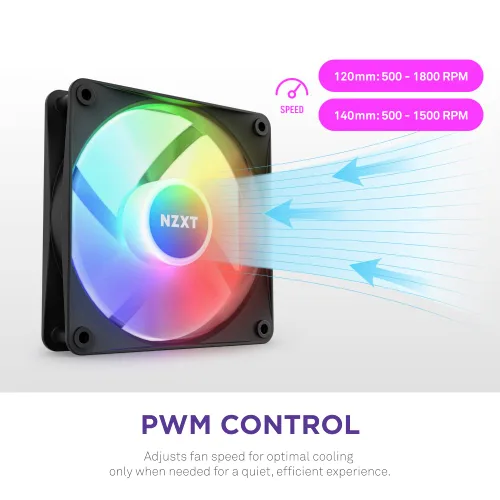 Vista 5 de F120RGB Core - Ventilador RGB de 4.724 in - Paquete triple con controlador RGB - Negro