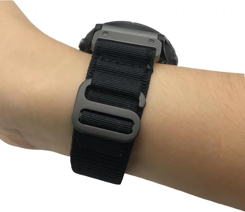 Vista 2 de Correa de nailon premium de 0.866 in para Garmin Forerunner 945, Fenix 5, 6, 7 Smartwatch - Alpine Loop
