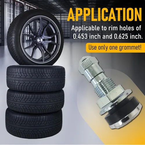 Vista 4 de TR-416-S Vástago de válvula metálico de una pulgada para montaje exterior (paquete de 4)