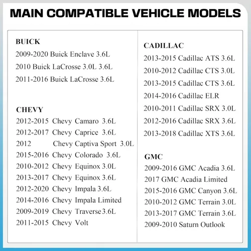 Vista 5 de Válvula de purga de recipiente de vapor, compatible con Buick Enclave LaCrosse Cadillac ATS CTS SRX XTS Chevy Caprice Equinox Impala, GMC Acadia