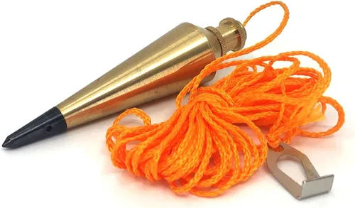 Vista 5 de Swanson Tool Co PB008B Plomada de bronce de 8 onzas con cuerda