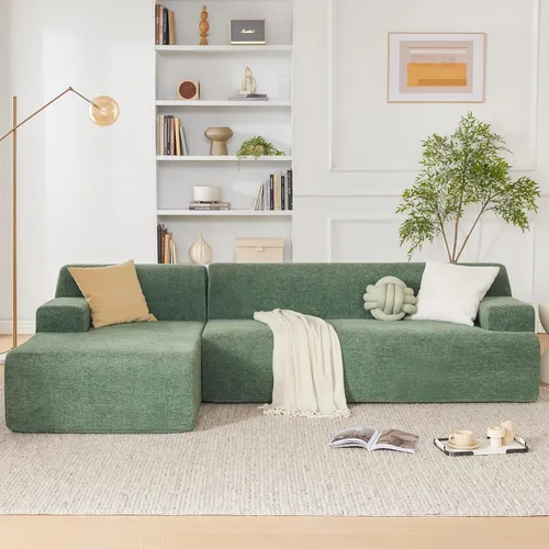 Vista 18 de Weture Sofá Seccional Modular de 108", Sofá Seccional Cloud con Asiento Profundo, Sofá Modular Moderno en Forma de L con Chaise, Sofás Tapizados
