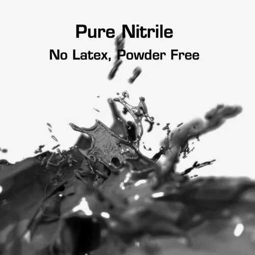Vista 2 de Guantes de examen de nitrilo sin látex y sin polvo, guantes de nitrilo desechables no estériles de 5 mil para cocinar, limpiar