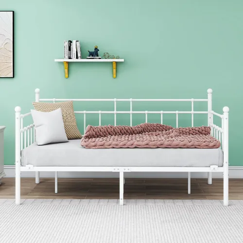 Vista 10 de HOMERECOMMEND - Marco metálico para sofá cama con base de plataforma en láminas de acero, base de repuesto para sofá cama infantil en sala