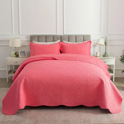 Vista 39 de HoneiLife Juego de ropa de cama tamaño Queen, juego de edredón de microfibra para cama Queen, colchas ligeras de 3 piezas, edredones reversibles