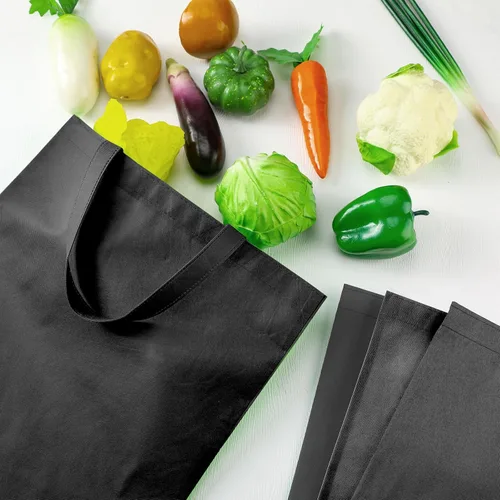 Vista 3 de Woanger 100 bolsas a granel de 15 x 16 pulgadas, bolsas de lona reutilizables de tela con asas