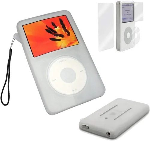 Vista 8 de para Funda iPod Classic, Funda de silicona para Apple iPod Classic 6ª 7ª 80GB, 120GB delgada 160GB y iPod Video 5ª 30GB + Protector de pantalla