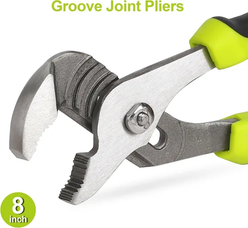 Vista 3 de Juego de alicates utilitarios FASTPRO de 5 piezas con bolsa de almacenamiento, incluye alicates de junta de ranura, diagonales, de punta larga