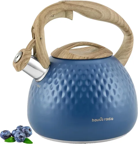 Vista 13 de Tetera, Teteras de Estufa de 2.5 Cuartos con Silbato Fuerte, Hervidor de Agua de Acero Inoxidable Grado Alimenticio para Estufa con Mango Ergonómico