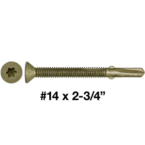 Vista 3 de Tornillos autoperforantes Reamer Tek Torx/Cabeza de estrella de madera a metal de 10x1-5/8 - para plataformas, remolques - cabeza de tornillo T-30