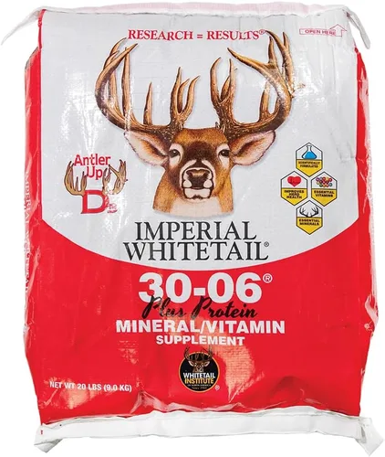 Whitetail Institute Suplemento mineral y vitamínico 30-06 para parcelas de alimentos de ciervos – Proporciona nutrición para la construcción de