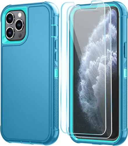 Vista 8 de SunStory Funda compatible con iPhone 11 con protector de pantalla HD, 3 capas de alta resistencia de cuerpo completo, funda protectora híbrida 3