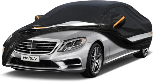 Vista 31 de Funda para Automóvil Cupé de 10 Capas Impermeable para Todo Clima para Automóviles, 100% Impermeable Fundas para Automóviles de Exterior Protección