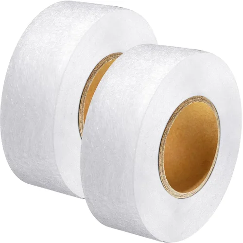 Vista 8 de Outus 2 rollos de cinta de dobladillo de tela adhesiva para planchar sin coser para pantalones cada uno de 1/2 pulgada