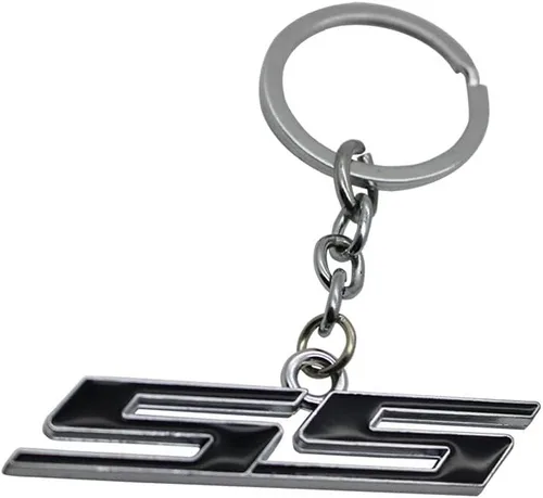 Vista 3 de Aimoll 1 llavero con acabado cromado Super Sport SS llavero para Chevrolet Chevy