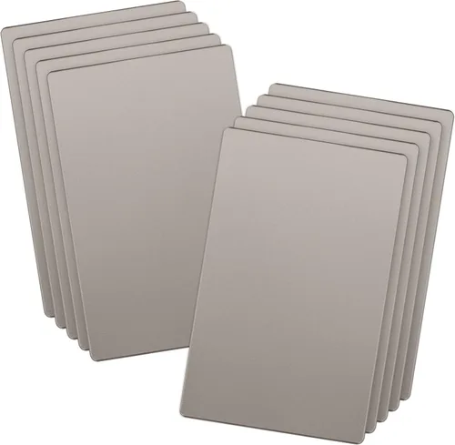 Vista 29 de LIDER Placa de pared de metal sin tornillos en blanco, resistente a la temperatura y a los impactos, acero inoxidable 304, mejora de decoración