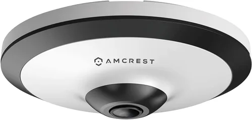 Amcrest Cámara IP POE de ojo de pez, Cámara IP POE panorámica de 360° de 5 megapíxeles, Cámara de seguridad de ojo de pez para interior,